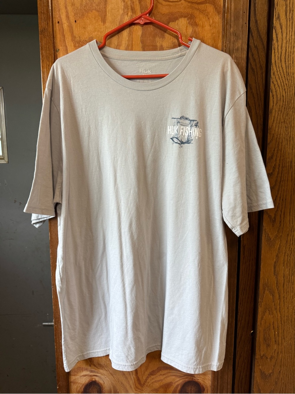 Huk Light Gray Short Sleeve Fishing Tee
